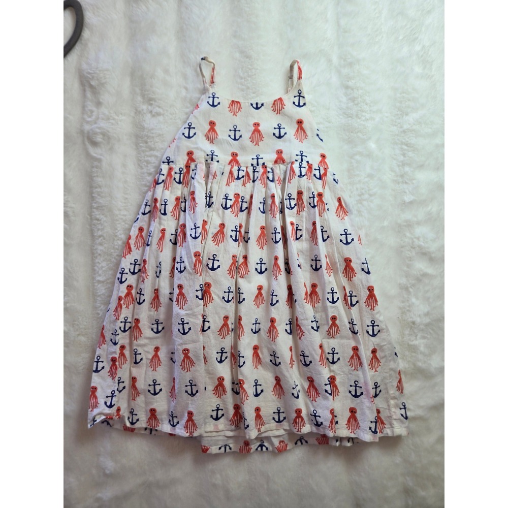 Roberta Roller Rabbit Girls White Cotton Octopus Anchor Sundress Size‎ 4 Coastal